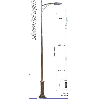 LI-8231-BKT 66-90006WL Decorative Outdoor Pole Light